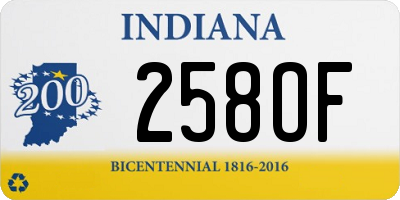 IN license plate 258OF