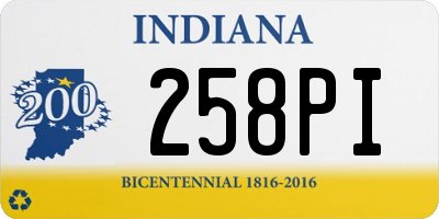 IN license plate 258PI