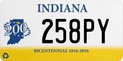 IN license plate 258PY