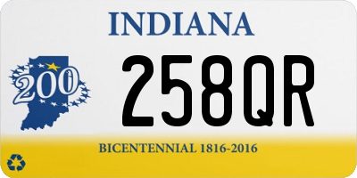 IN license plate 258QR