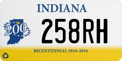 IN license plate 258RH