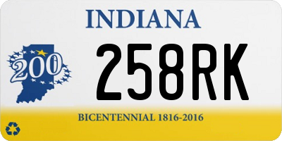 IN license plate 258RK