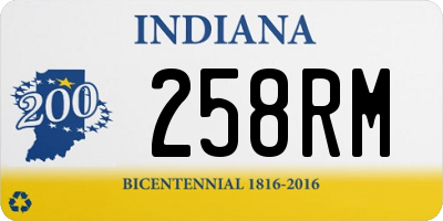 IN license plate 258RM