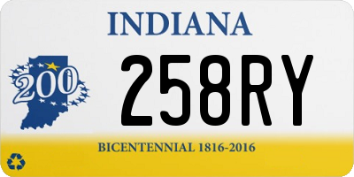 IN license plate 258RY