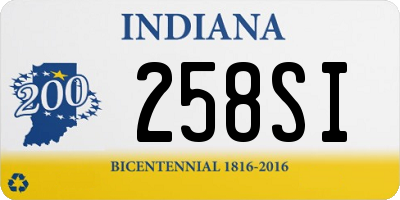 IN license plate 258SI