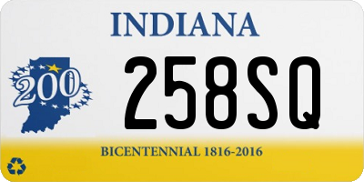 IN license plate 258SQ