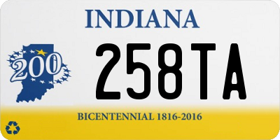 IN license plate 258TA