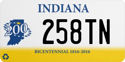 IN license plate 258TN