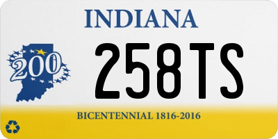 IN license plate 258TS