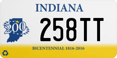 IN license plate 258TT