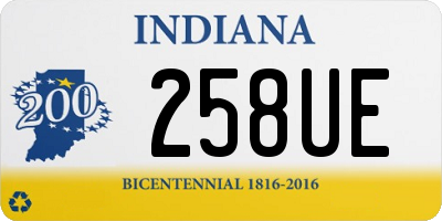 IN license plate 258UE