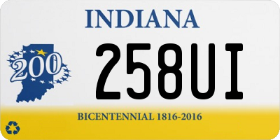 IN license plate 258UI