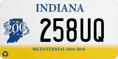 IN license plate 258UQ