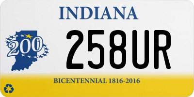 IN license plate 258UR