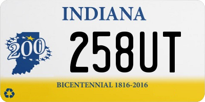 IN license plate 258UT