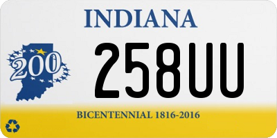 IN license plate 258UU