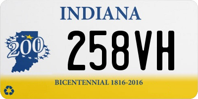 IN license plate 258VH