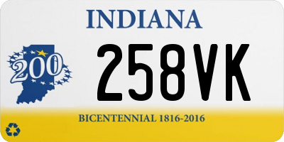 IN license plate 258VK