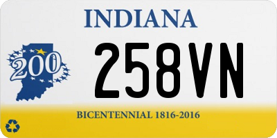 IN license plate 258VN