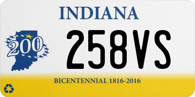 IN license plate 258VS
