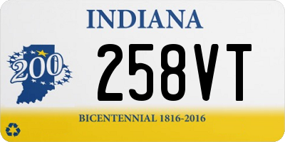 IN license plate 258VT