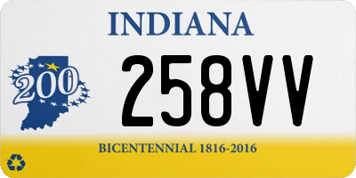 IN license plate 258VV