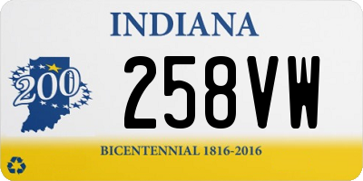 IN license plate 258VW