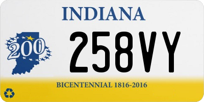 IN license plate 258VY