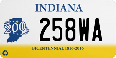 IN license plate 258WA