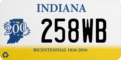 IN license plate 258WB