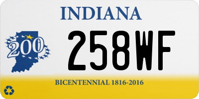 IN license plate 258WF