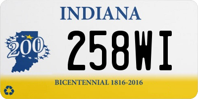 IN license plate 258WI