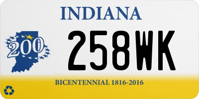 IN license plate 258WK