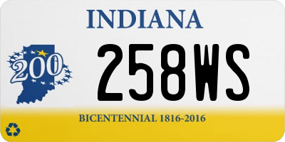 IN license plate 258WS