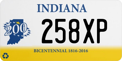 IN license plate 258XP