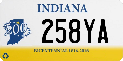 IN license plate 258YA