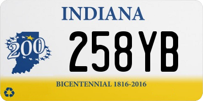 IN license plate 258YB