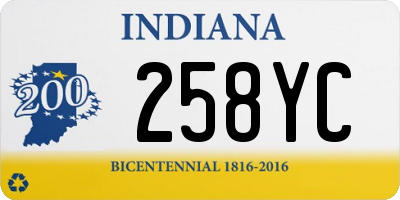 IN license plate 258YC