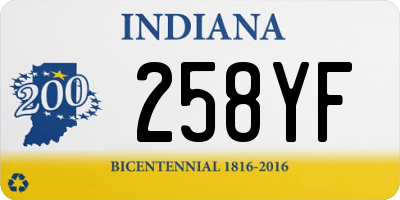 IN license plate 258YF