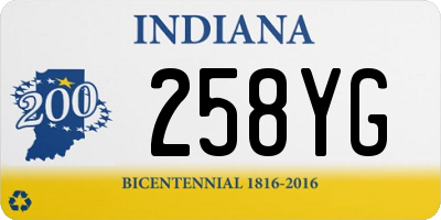 IN license plate 258YG