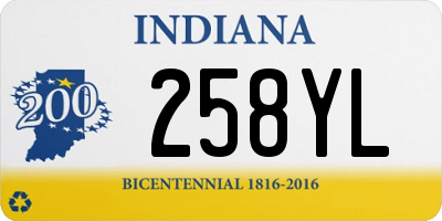 IN license plate 258YL