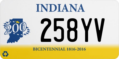 IN license plate 258YV