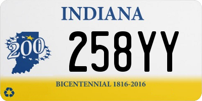 IN license plate 258YY