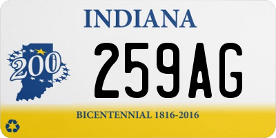 IN license plate 259AG