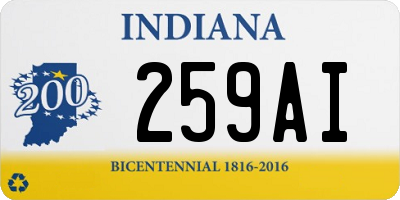 IN license plate 259AI