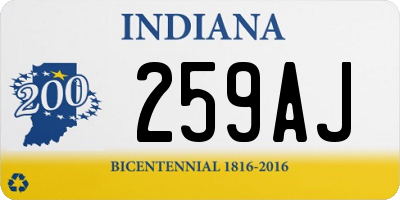 IN license plate 259AJ