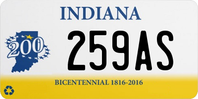 IN license plate 259AS