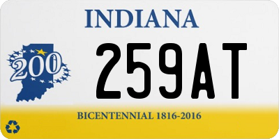 IN license plate 259AT