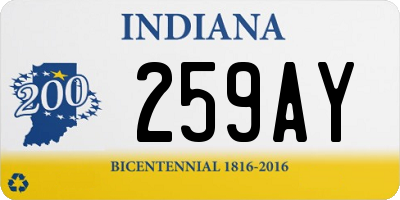 IN license plate 259AY