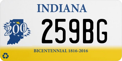 IN license plate 259BG